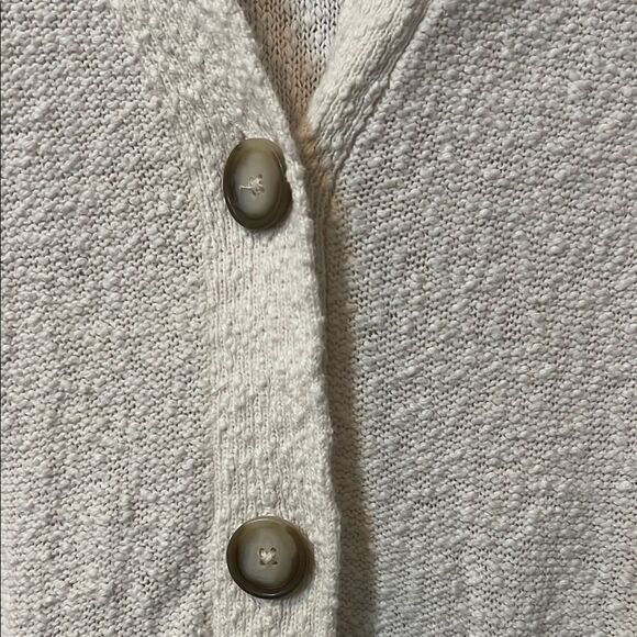 Cozy White Button-Up Cardigan Sweater - Picture 5 of 6